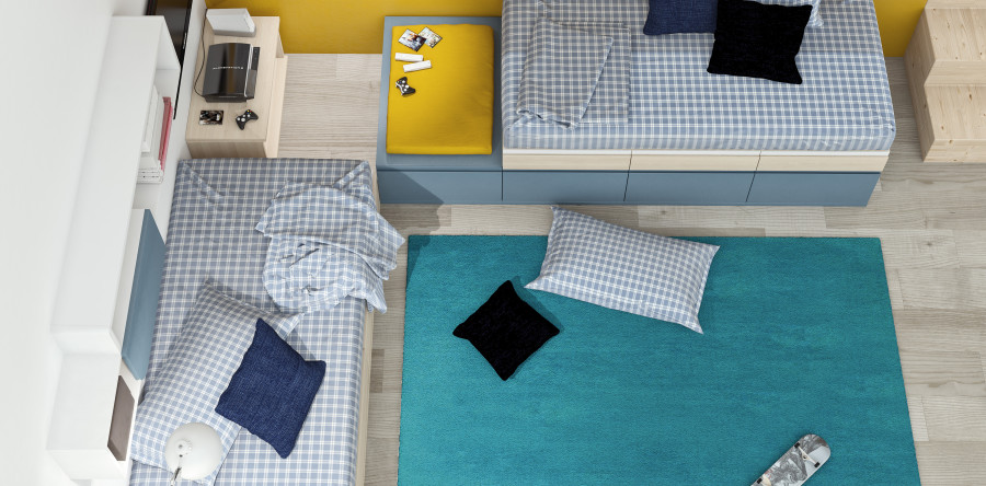 Conjunto Compacto Camas Dobles